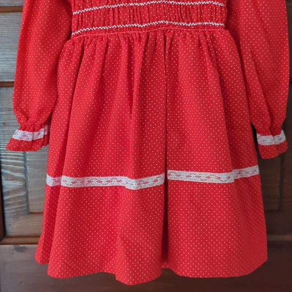 Girls Polly Flinders Hand Smocked Dress - Picture 3 of 5